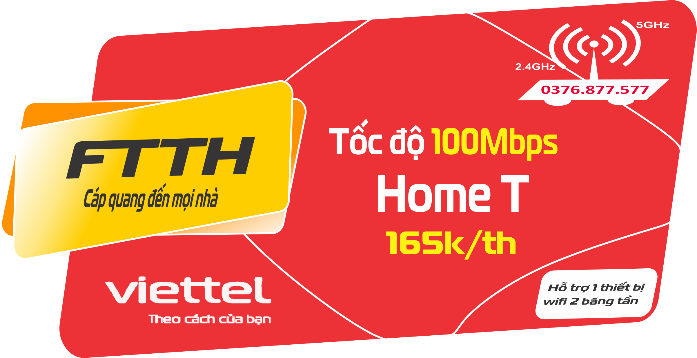 Gói HOME T– 100Mbps - 165.000đ/tháng