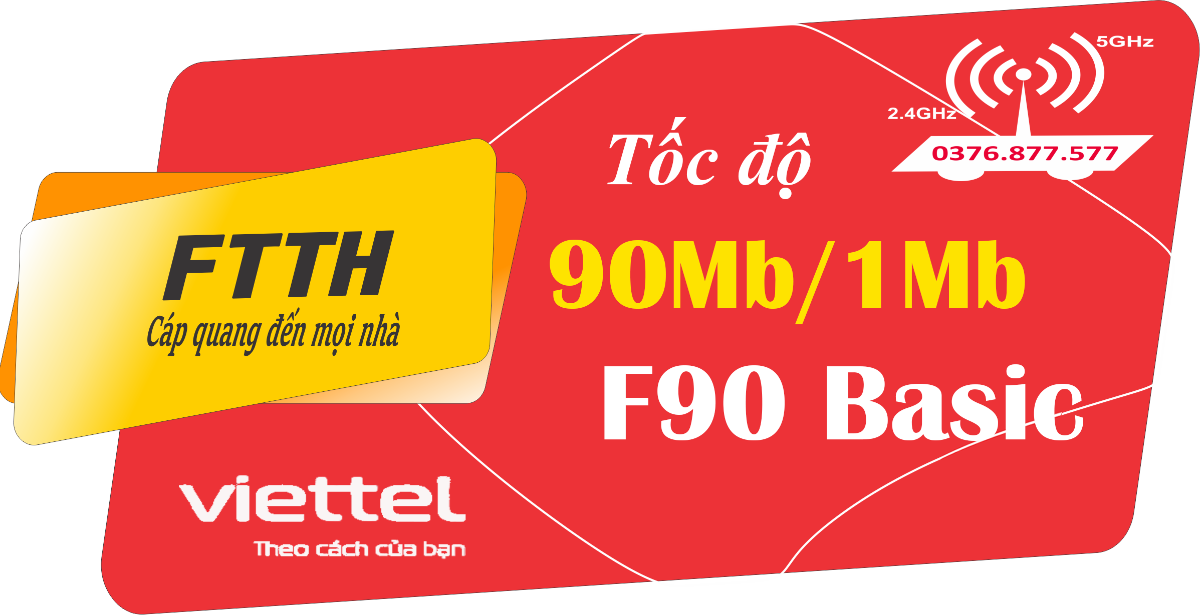 ✔‎ Gói F90 Basic 90Mb / 1Mb – 660.000đ/tháng