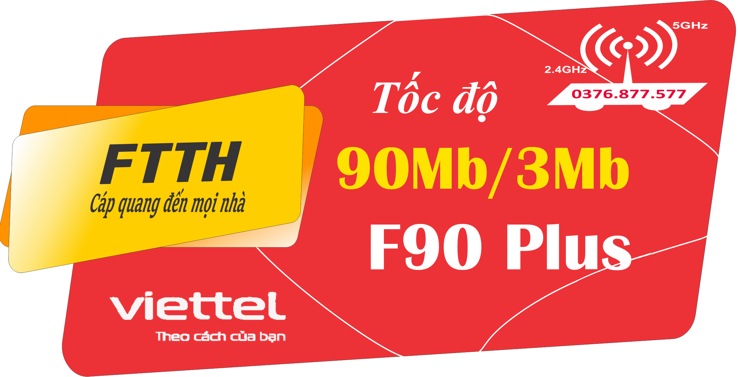 ✔‎ Gói F90 Plus 90Mb / 3Mb – 880.000đ/tháng