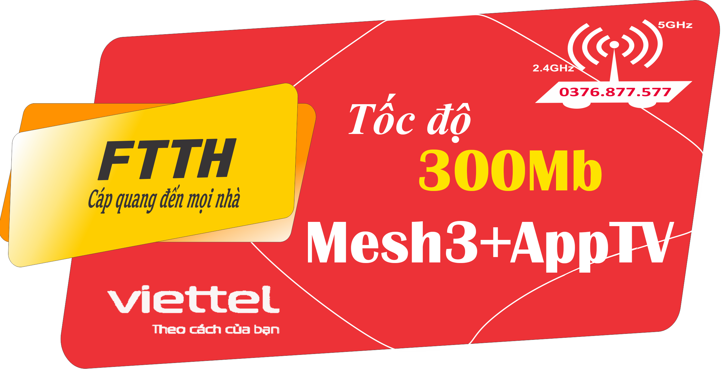 Mesh3+AppTV 300Mbps – 309.000đ/tháng